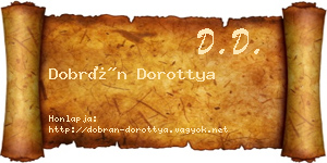 Dobrán Dorottya névjegykártya