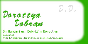 dorottya dobran business card